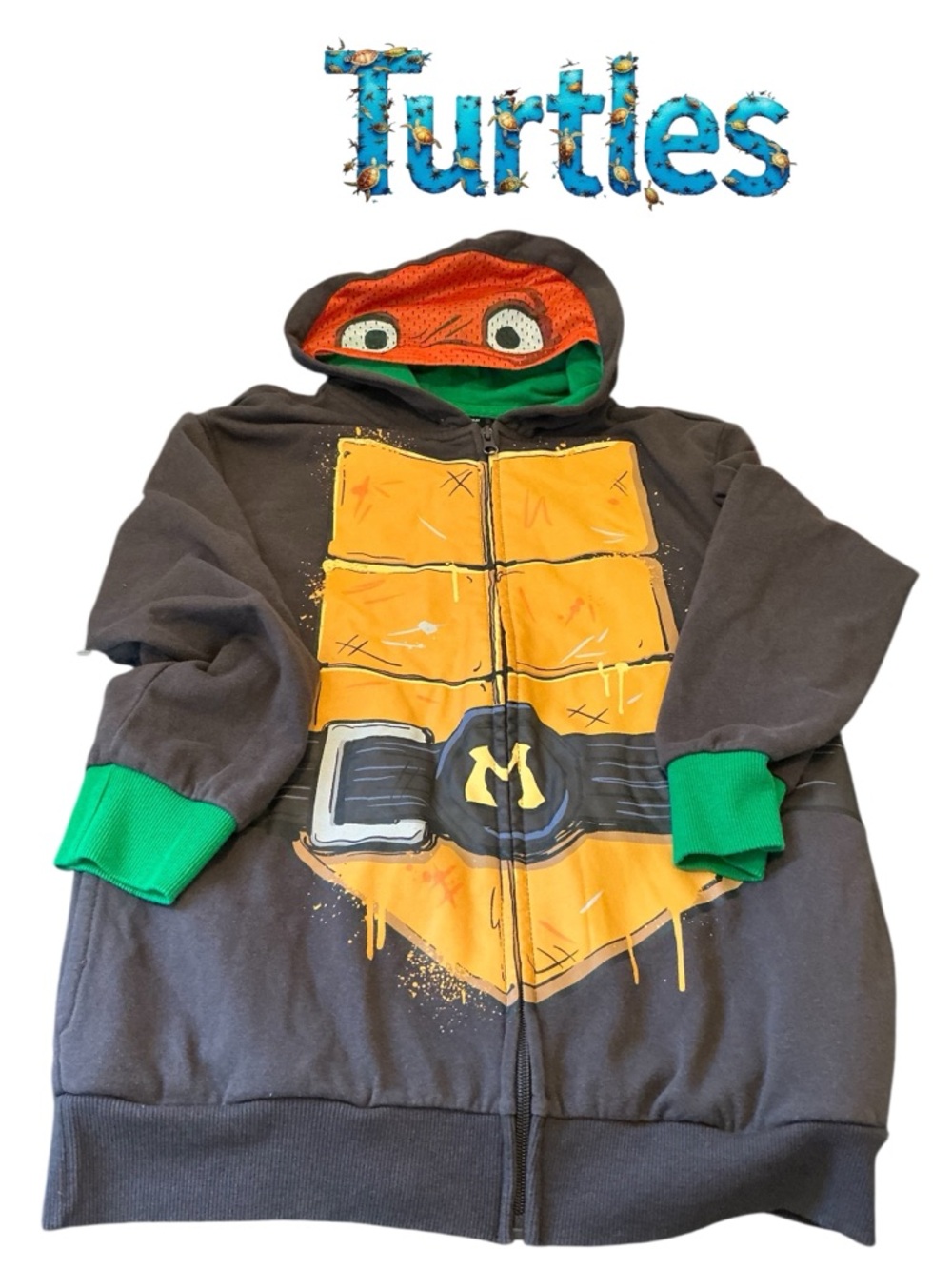 Nickelodeon Teenage Mutant Ninja Turtles Hoodie Jacket - Orange, Green, Black